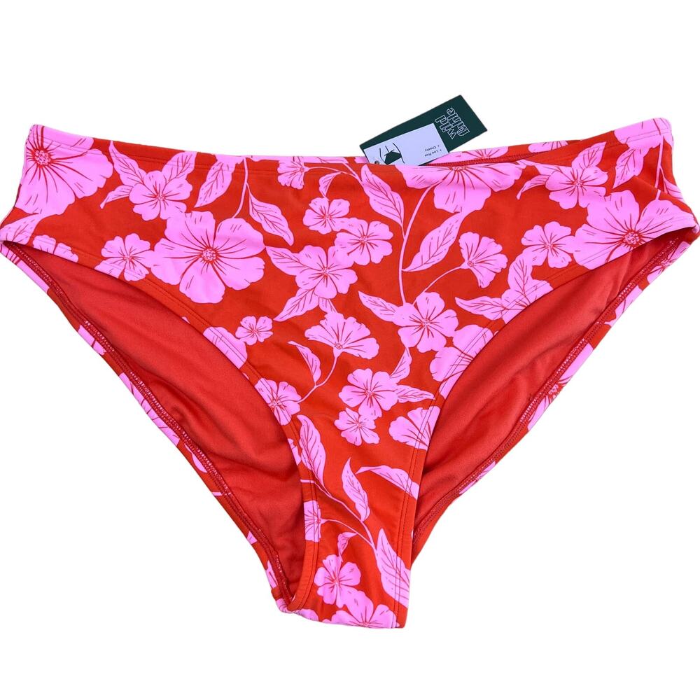 Wild Fable Women's Plus Size Tropical Print Bikini Bottom - Size 1X - NWT